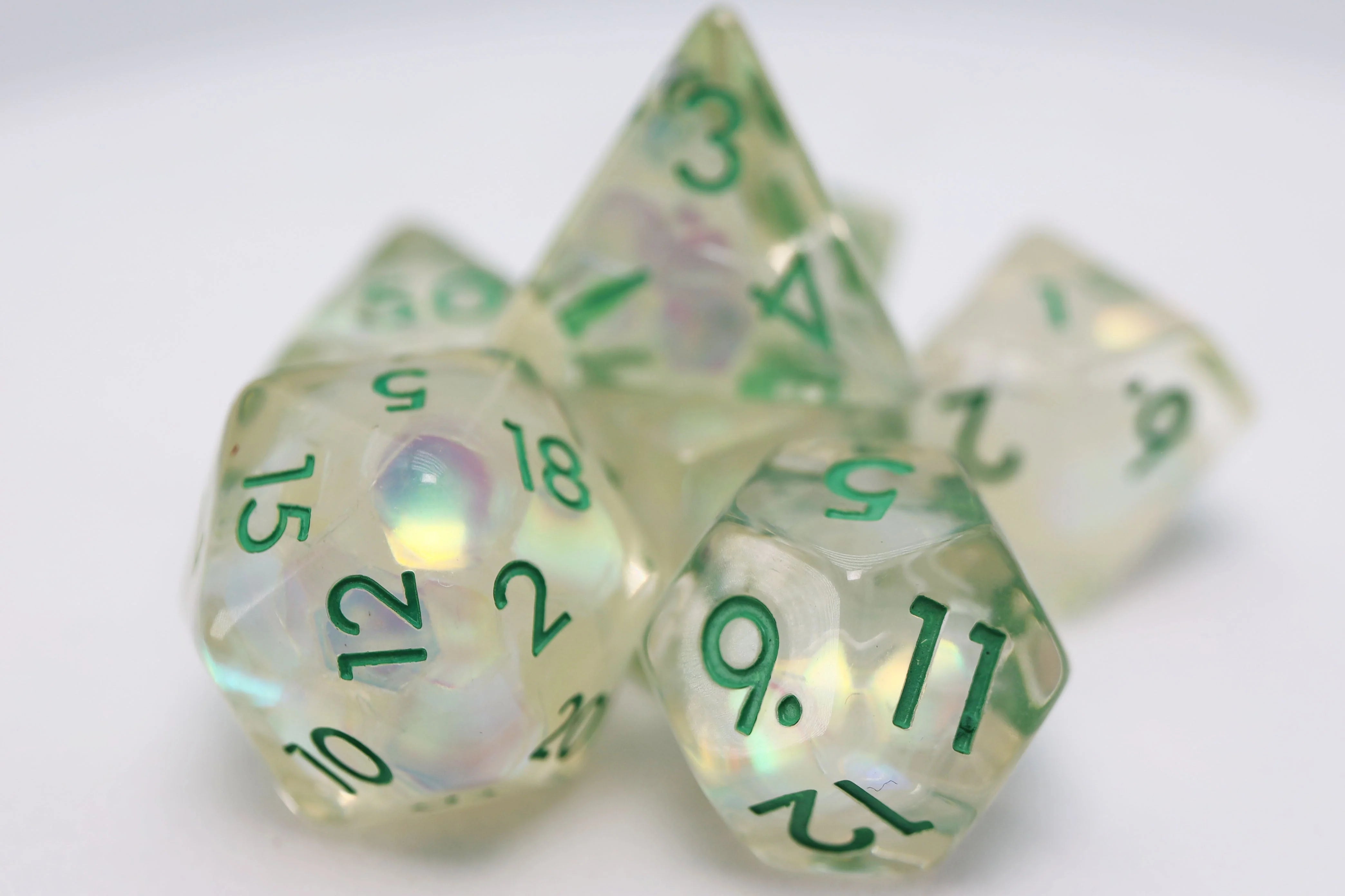 Foam Brain Evergreen Poly 7 Dice Set | Dragon's Lair Comics and Fantasy Houston TX