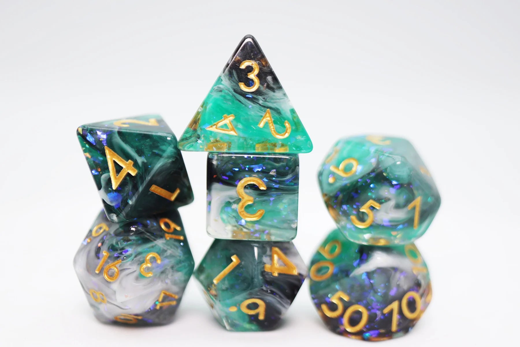 Foam Brain Forest Fog Poly 7 Dice Set | Dragon's Lair Comics and Fantasy Houston TX