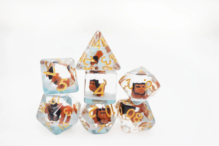 Foam Brain Poly 7 Dice Set Ferocious Feline | Dragon's Lair Comics and Fantasy Houston TX