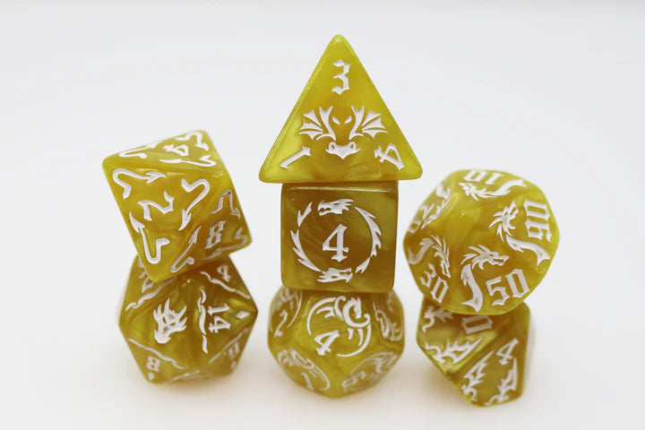 Foam Brain Poly 7 Dice Set Drake's Flight Lightning | Dragon's Lair Comics and Fantasy Houston TX