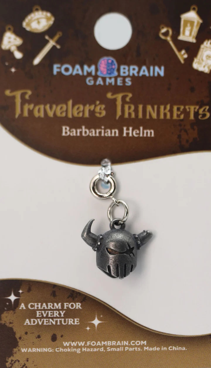 Foam Brain Traveler's Trinkets: Barbarian Helm Charm | Dragon's Lair Comics and Fantasy Houston TX