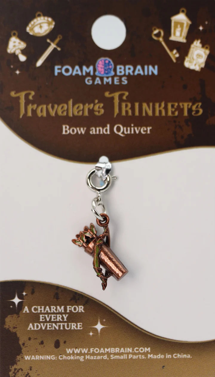 Foam Brain Traveler's Trinkets: Bow and Quiver Charm | Dragon's Lair Comics and Fantasy Houston TX