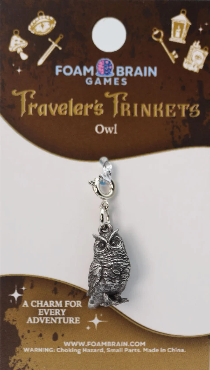 Foam Brain Traveler's Trinkets: Owl Charm | Dragon's Lair Comics and Fantasy Houston TX