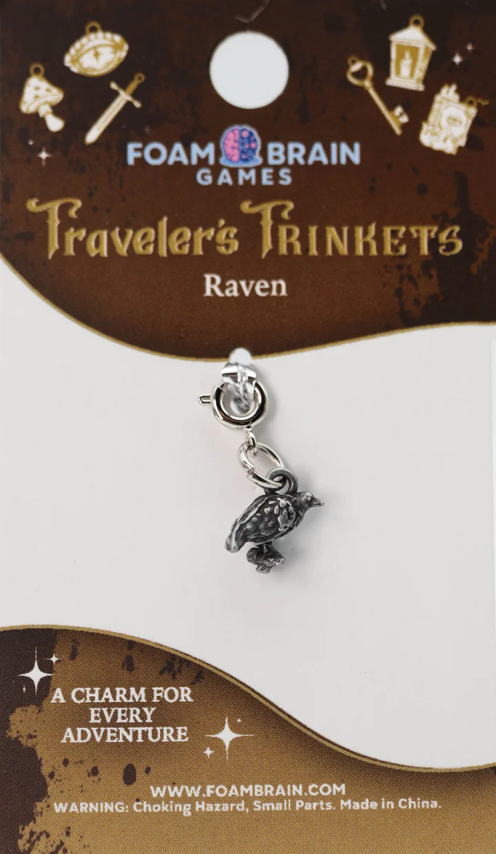 Foam Brain Traveler's Trinkets: Raven Charm | Dragon's Lair Comics and Fantasy Houston TX