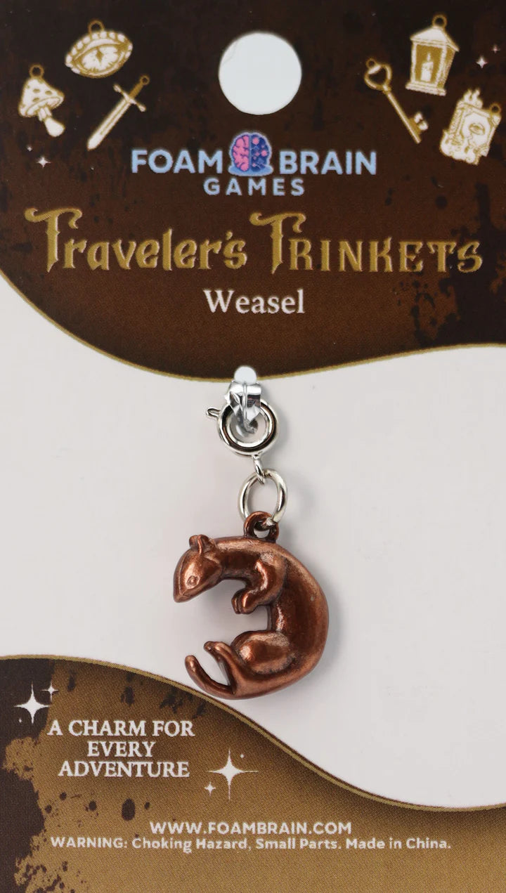 Foam Brain Traveler's Trinkets: Weasel Charm | Dragon's Lair Comics and Fantasy Houston TX