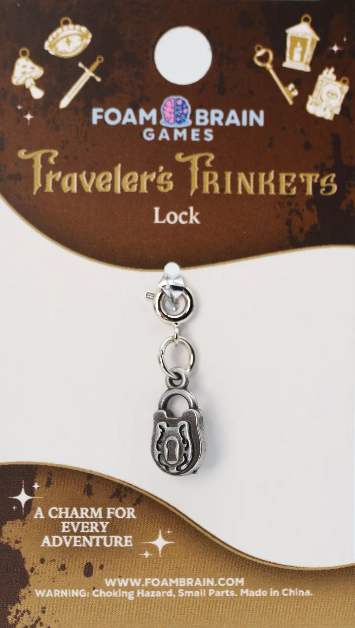 Foam Brain Traveler's Trinkets: Lock Charm | Dragon's Lair Comics and Fantasy Houston TX