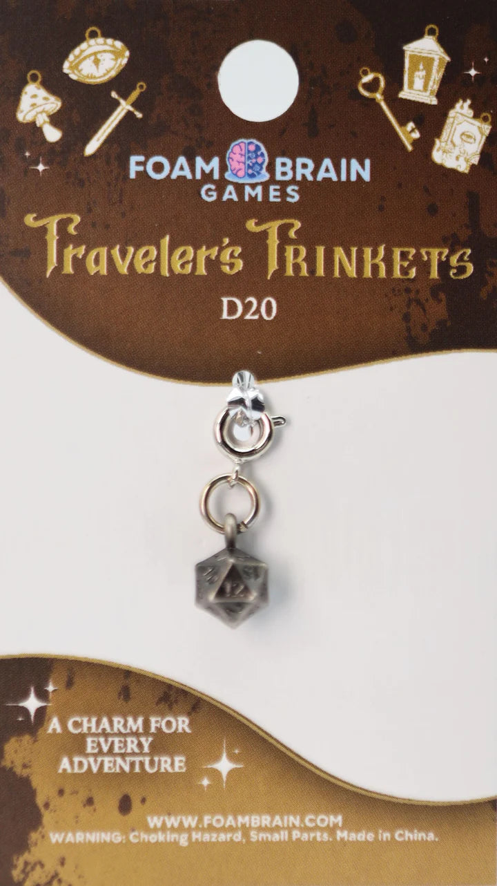 Foam Brain Traveler's Trinkets: D20 Charm | Dragon's Lair Comics and Fantasy Houston TX