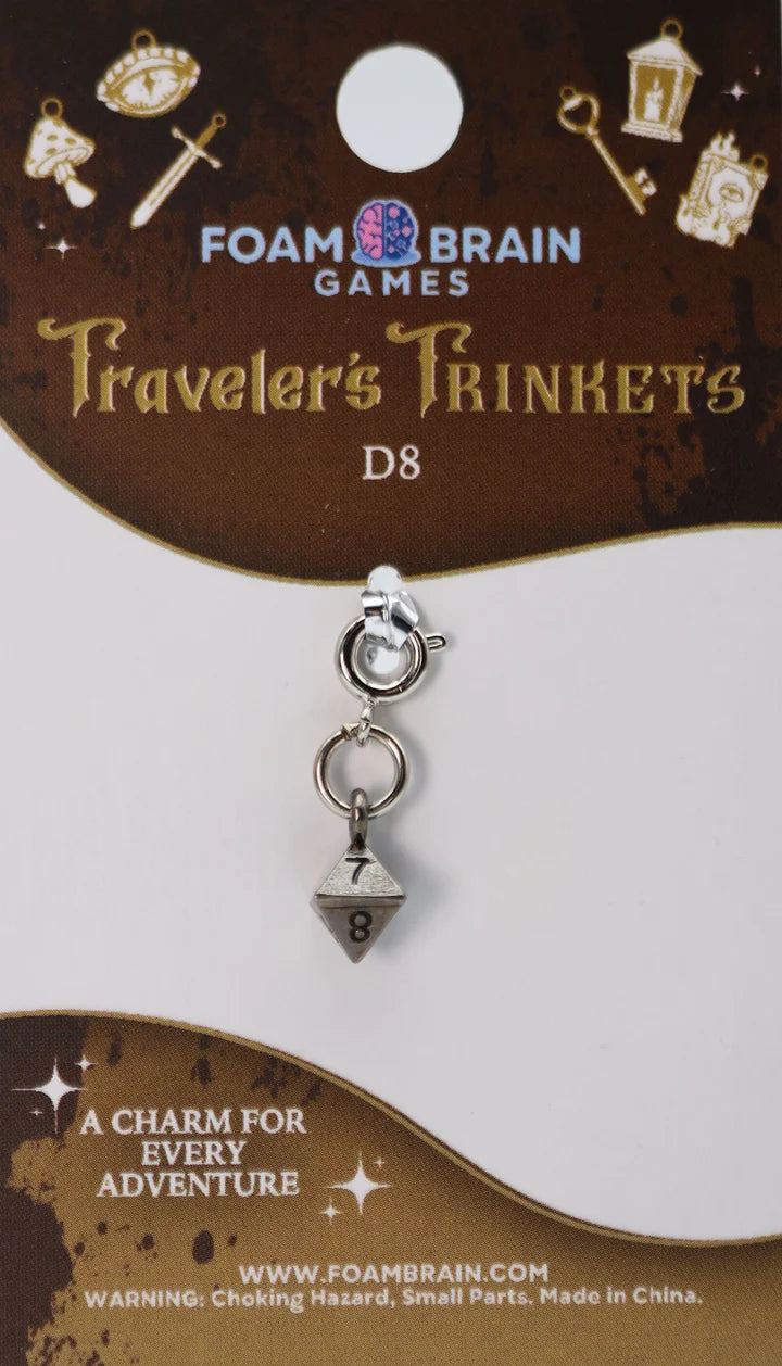 Foam Brain Traveler's Trinkets: D8 Charm | Dragon's Lair Comics and Fantasy Houston TX