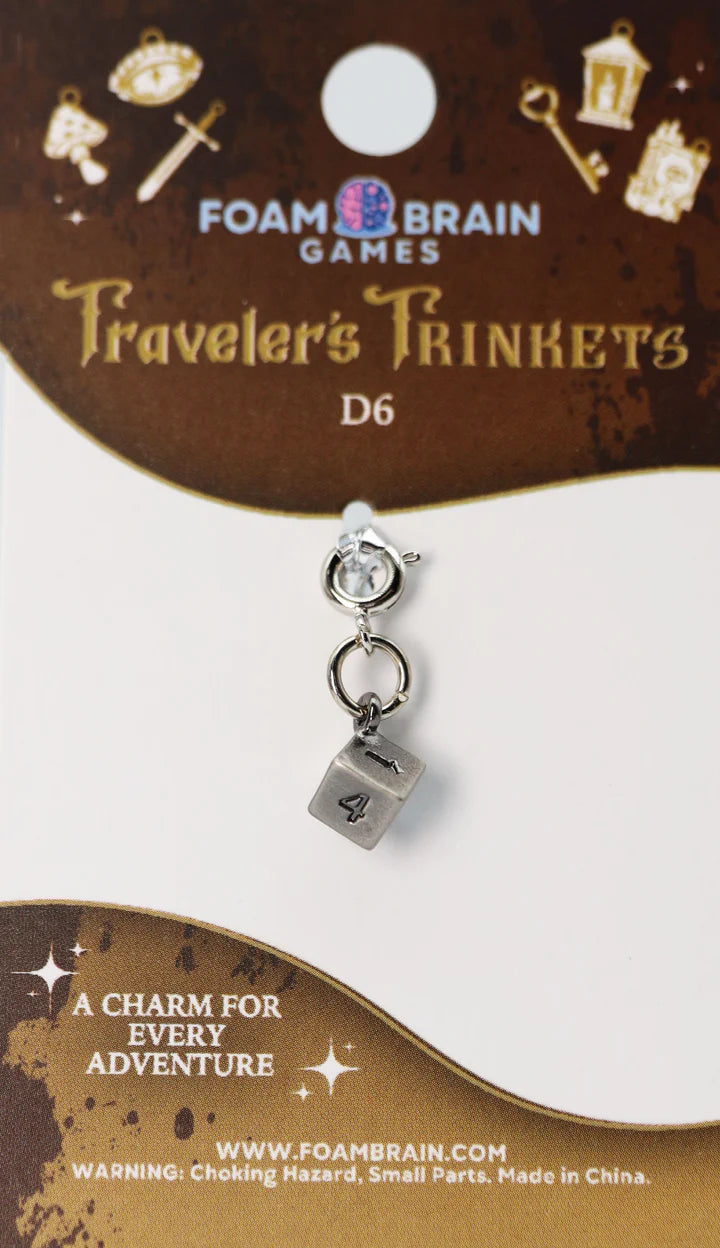 Foam Brain Traveler's Trinkets: D6 Charm | Dragon's Lair Comics and Fantasy Houston TX