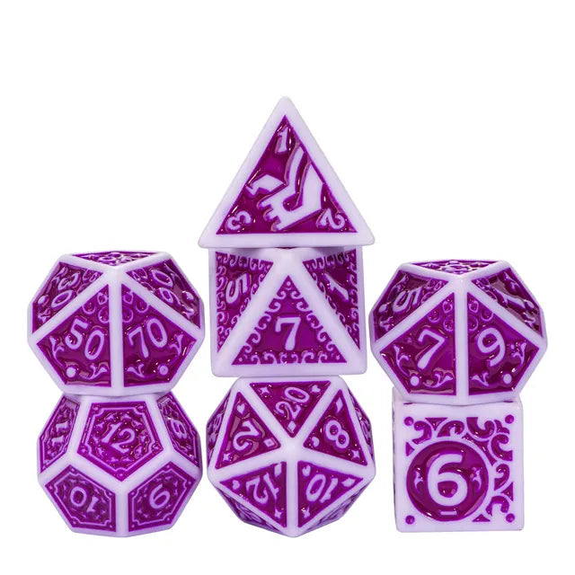 Foam Brain Grape Explosion Poly 7 Dice Set | Dragon's Lair Comics and Fantasy Houston TX