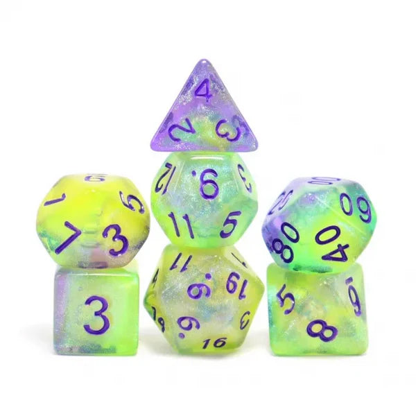 Foam Brain Poly 7 Dice Set Luminescent Jellyfish | Dragon's Lair Comics and Fantasy Houston TX