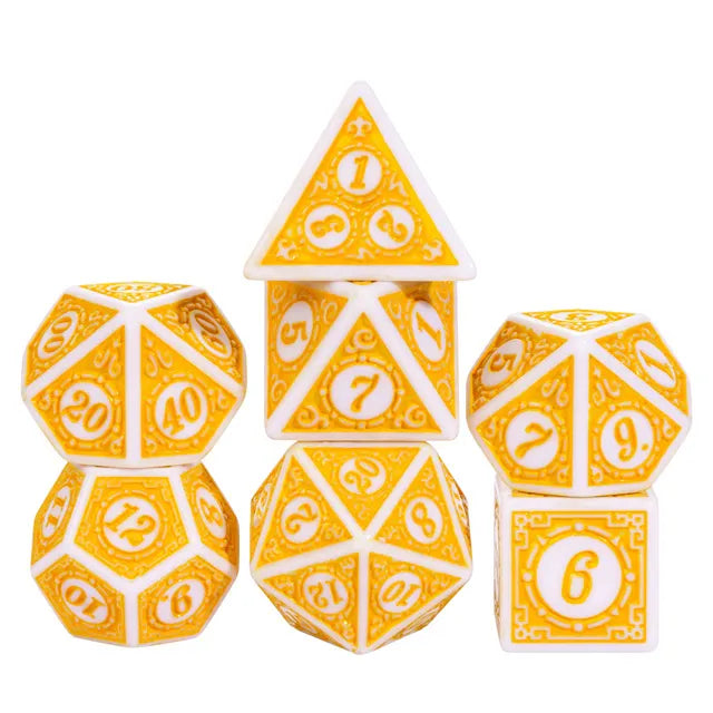 Foam Brain Motif: Rising Sun Poly 7 Dice Set | Dragon's Lair Comics and Fantasy Houston TX