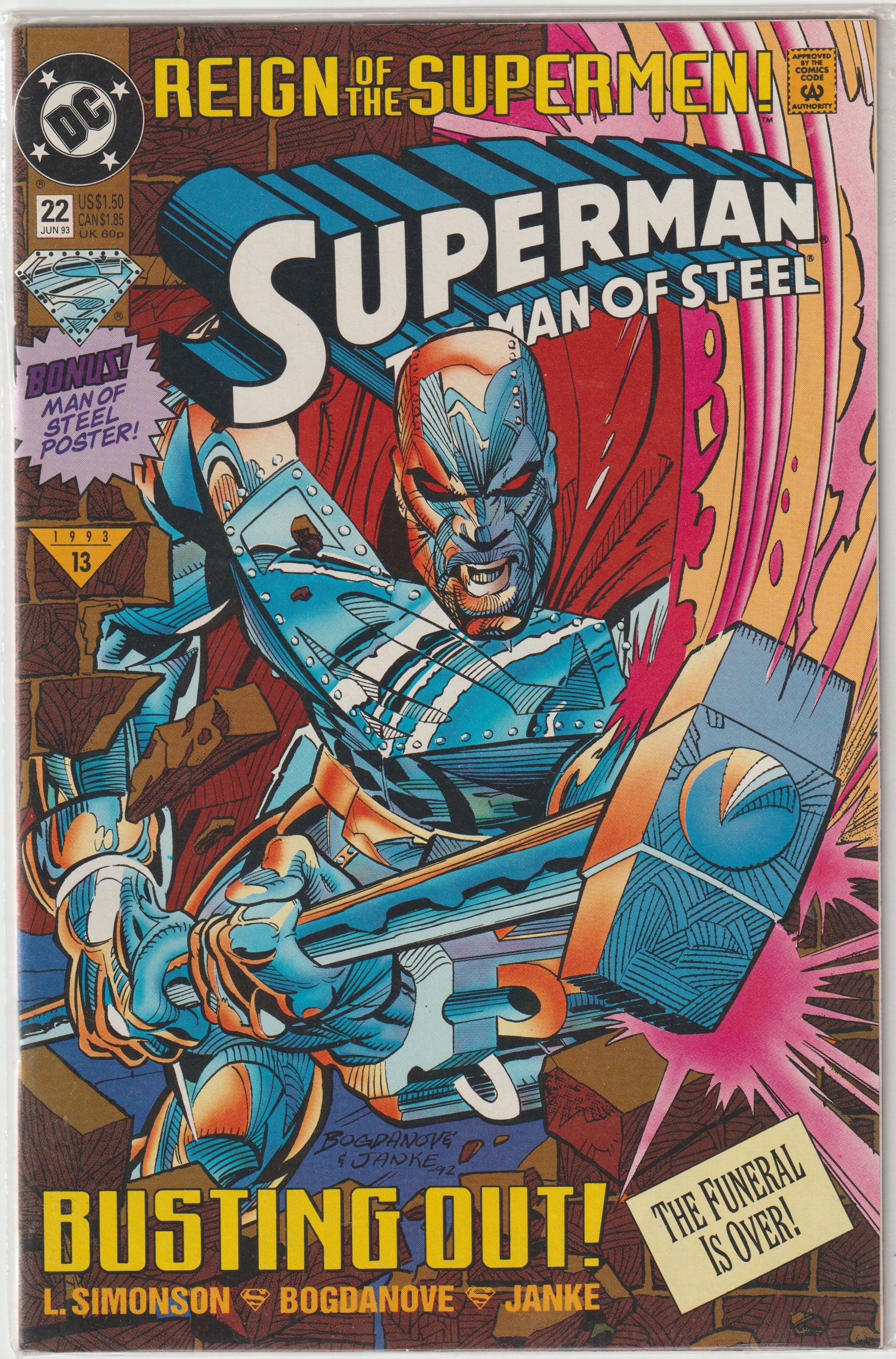 Superman the Man of Steel #22 (1993) Variant Cover | Dragon's Lair Comics and Fantasy Houston TX