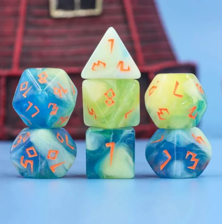 Foam Brain Poly 7 Dice Set Scratched Clouds | Dragon's Lair Comics and Fantasy Houston TX