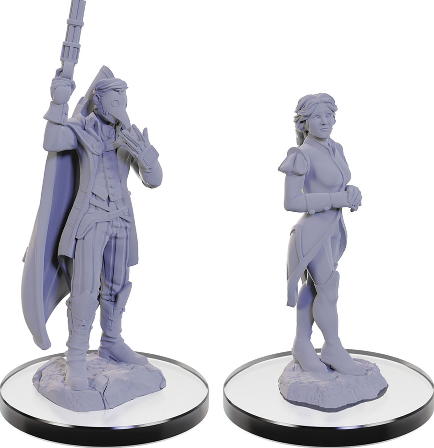 Critical Role Unpainted Miniatures: W05 Percival & Cassandra de Rolo | Dragon's Lair Comics and Fantasy Houston TX