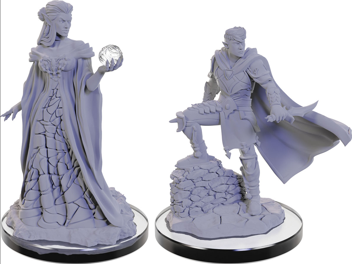 Critical Role Unpainted Miniatures: W05 Xhorhasian MAge & Xhorhasian Prowler | Dragon's Lair Comics and Fantasy Houston TX