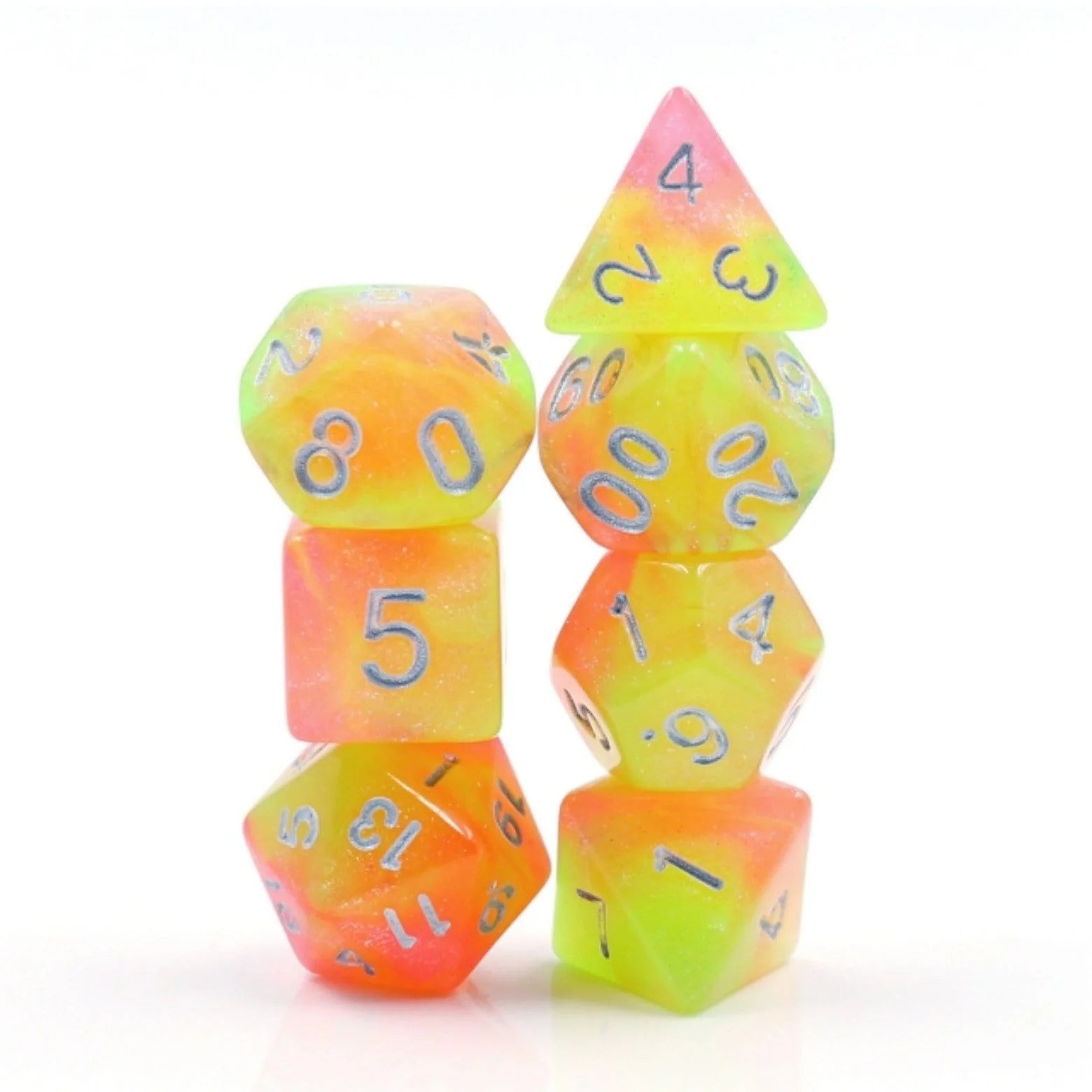 Foam Brain Summer's Joy Poly 7 Dice Set | Dragon's Lair Comics and Fantasy Houston TX