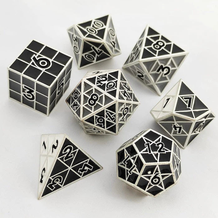 Foam Brain Puzzle Cube Dice: Shades of Gray Poly 8 Dice Set | Dragon's Lair Comics and Fantasy Houston TX