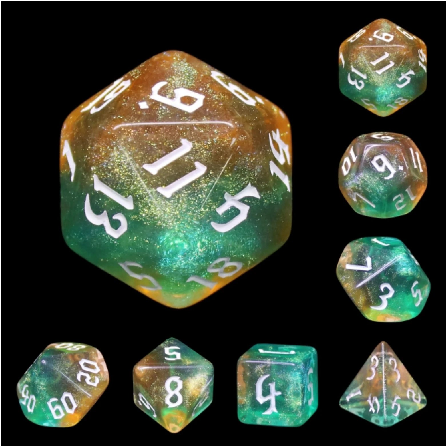 Foam Brain Tranquil World Poly 7 Dice Set | Dragon's Lair Comics and Fantasy Houston TX