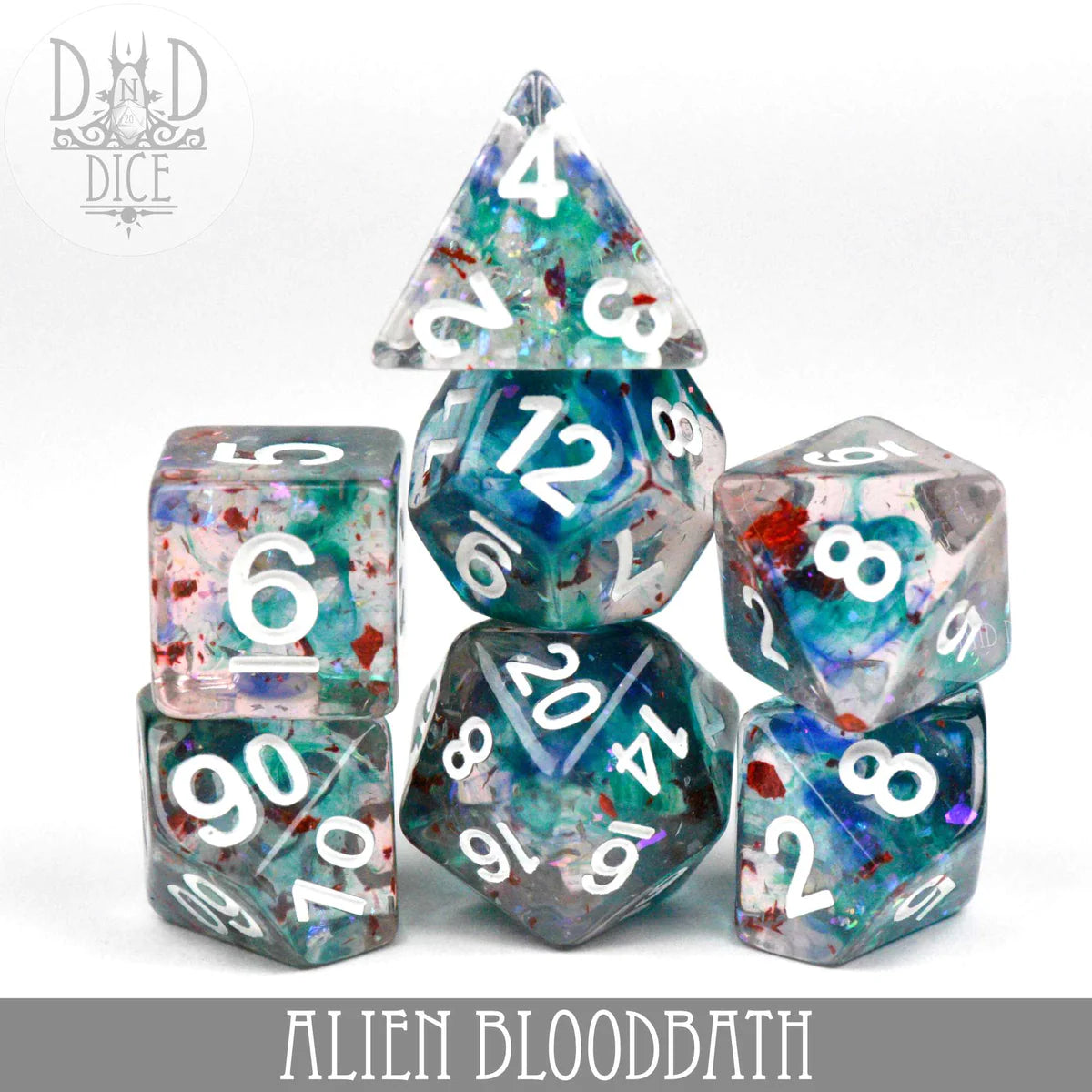 DND Dice Poly 7 Dice Set: Alien Bloodbath | Dragon's Lair Comics and Fantasy Houston TX