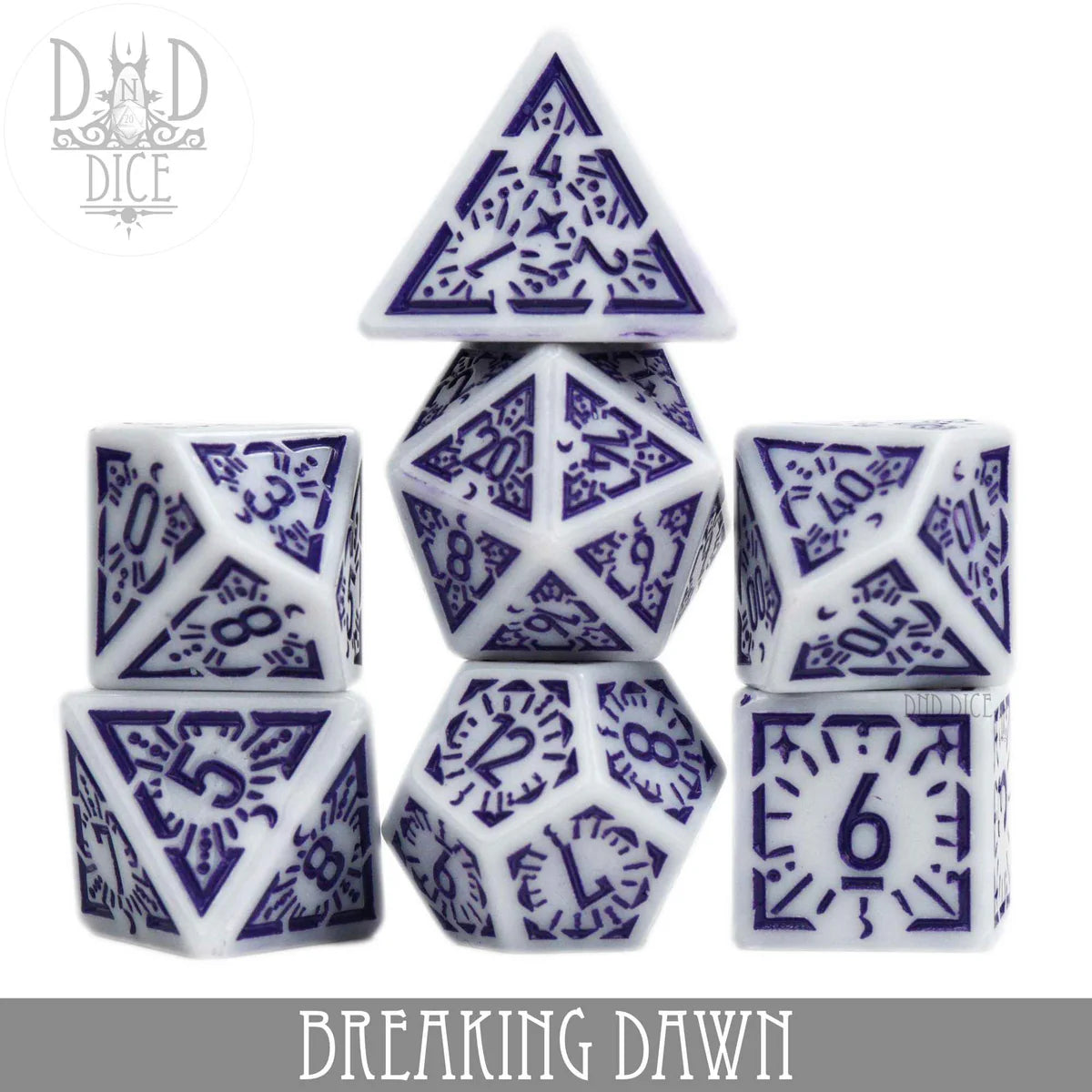 DND Dice 7 Dice Set: Breaking Dawn | Dragon's Lair Comics and Fantasy Houston TX