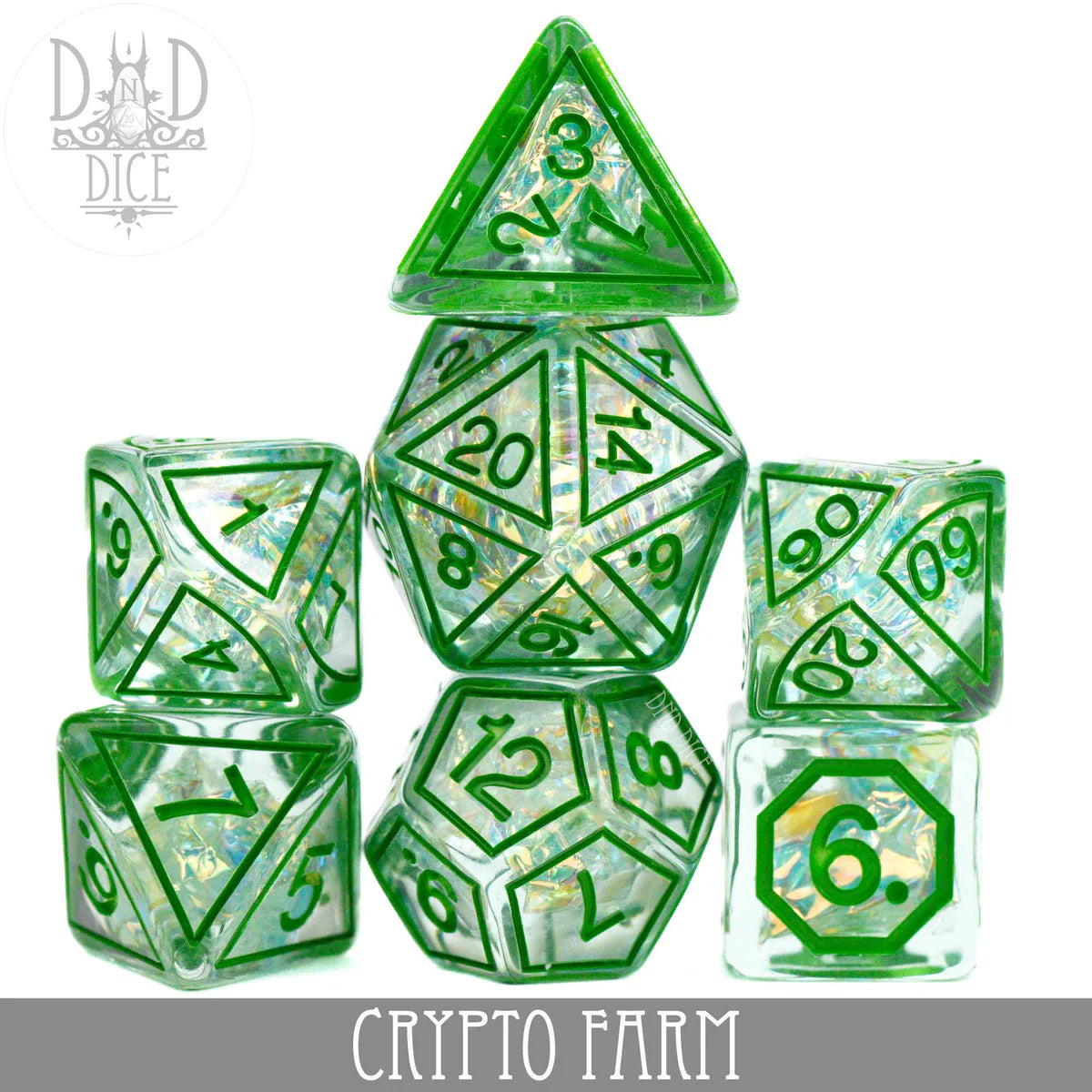 DND Dice Poly 7 Dice Set: Crypto Farm | Dragon's Lair Comics and Fantasy Houston TX