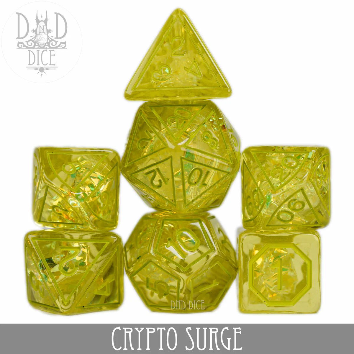 DND Dice Poly 7 Dice Set: Crypto Surge | Dragon's Lair Comics and Fantasy Houston TX