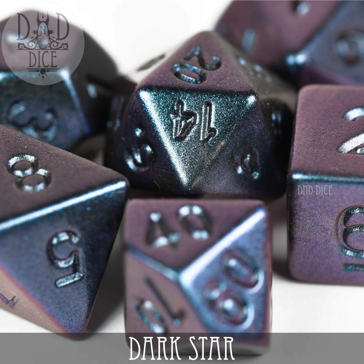 DND Dice Poly 7 Dice Set: Dark Star | Dragon's Lair Comics and Fantasy Houston TX