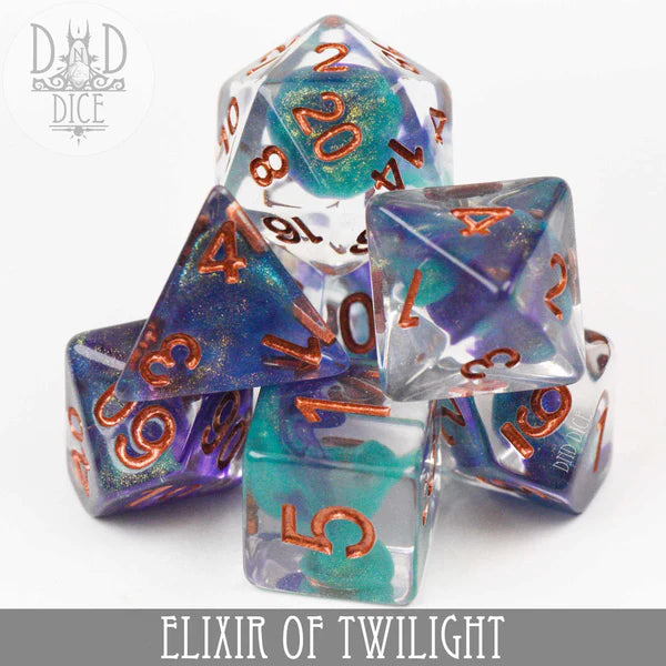 DND Dice Poly 7 Set: Elixir of Twilight | Dragon's Lair Comics and Fantasy Houston TX