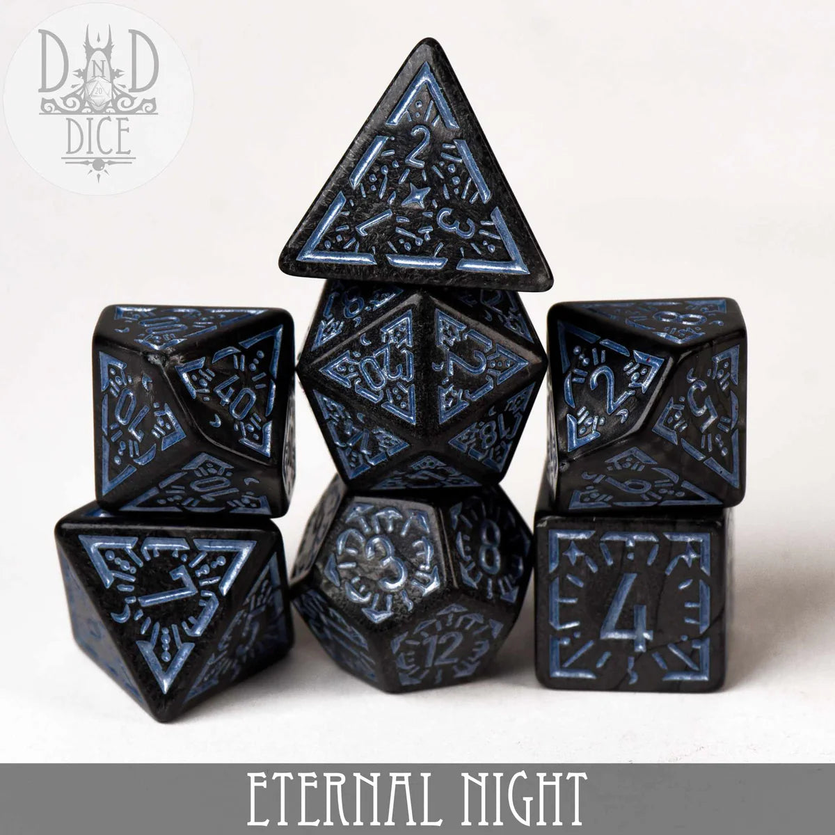 DND Dice 7 Dice Set: Eternal Night | Dragon's Lair Comics and Fantasy Houston TX