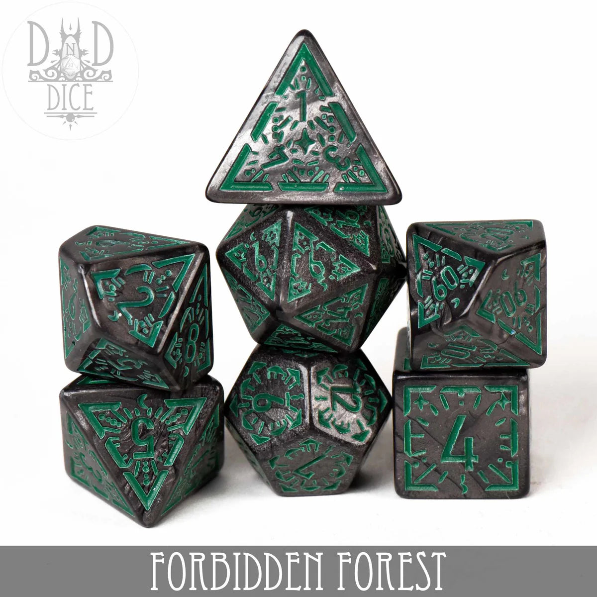 DND Dice Poly 7 Dice Set: Forbidden Forest | Dragon's Lair Comics and Fantasy Houston TX