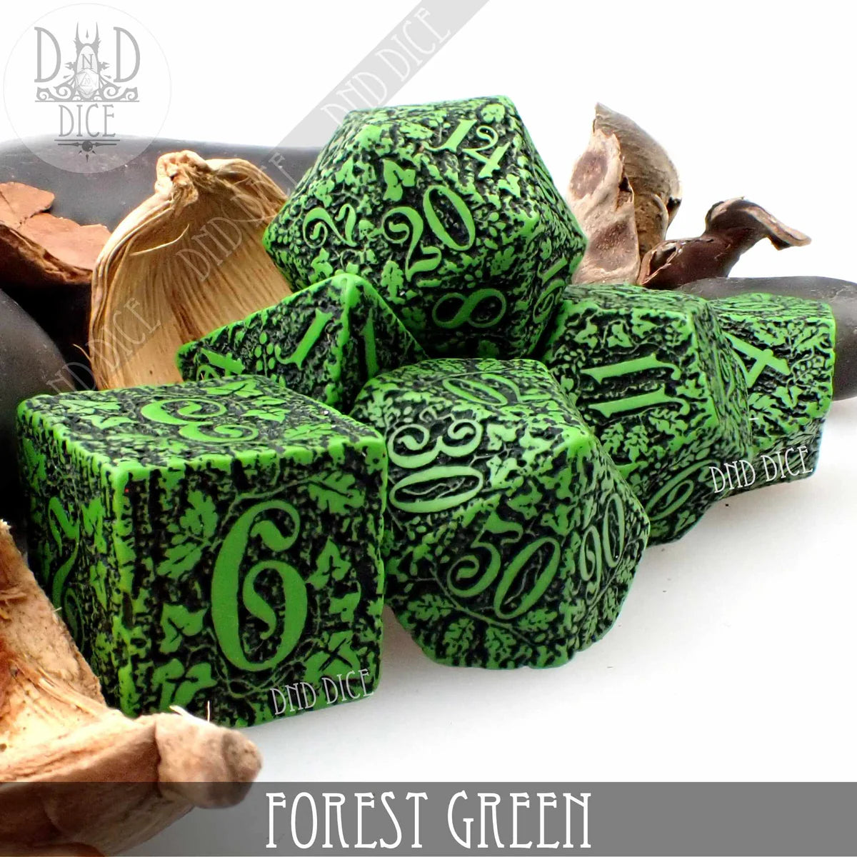 DnD Dice Poly 7 Set: Forest Jungle Green | Dragon's Lair Comics and Fantasy Houston TX