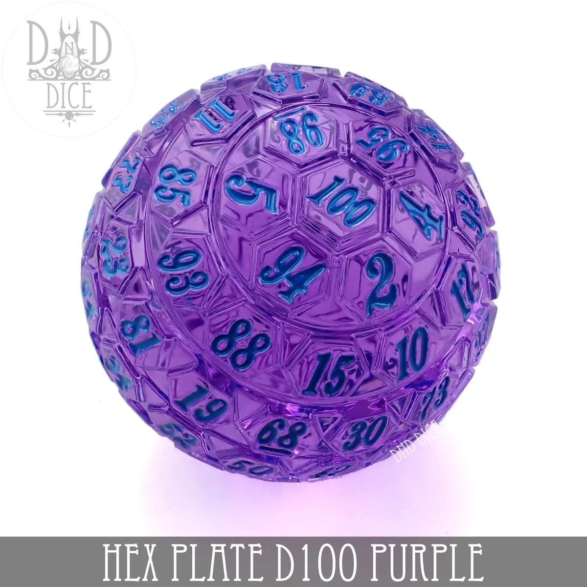 DND Dice 45mm Hex Plate D100 (Purple with Blue) | Dragon's Lair Comics and Fantasy Houston TX