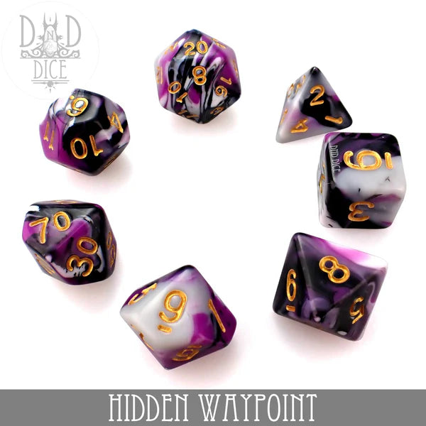 DND Dice Poly 7 Dice Set: Hidden Waypoint | Dragon's Lair Comics and Fantasy Houston TX