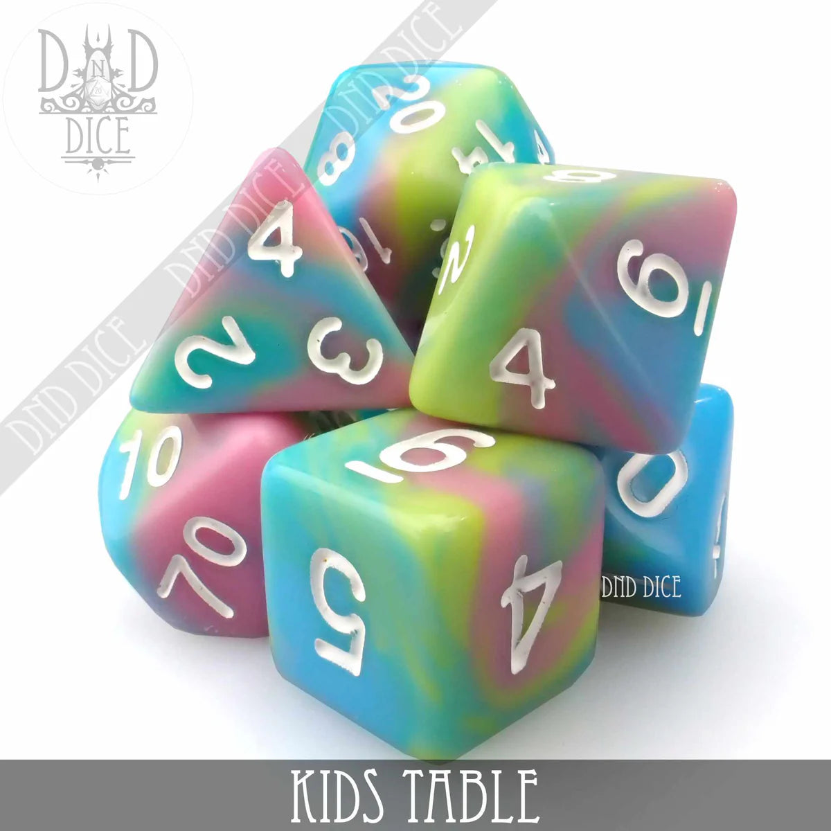 DND Dice Poly 7 Dice Set: Kids Table | Dragon's Lair Comics and Fantasy Houston TX