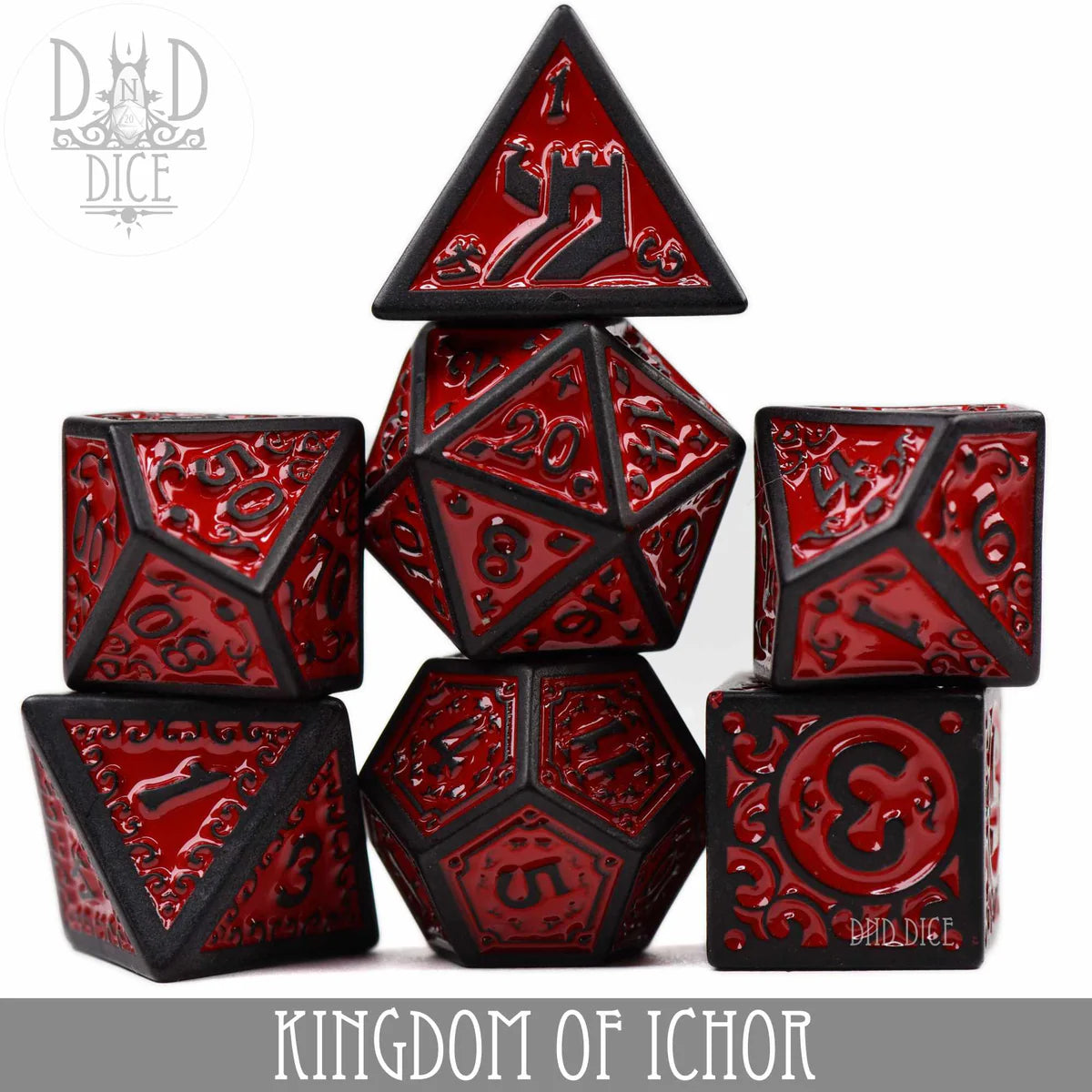 DND Dice Poly 7 Dice Set: Kingdom of Ichor | Dragon's Lair Comics and Fantasy Houston TX