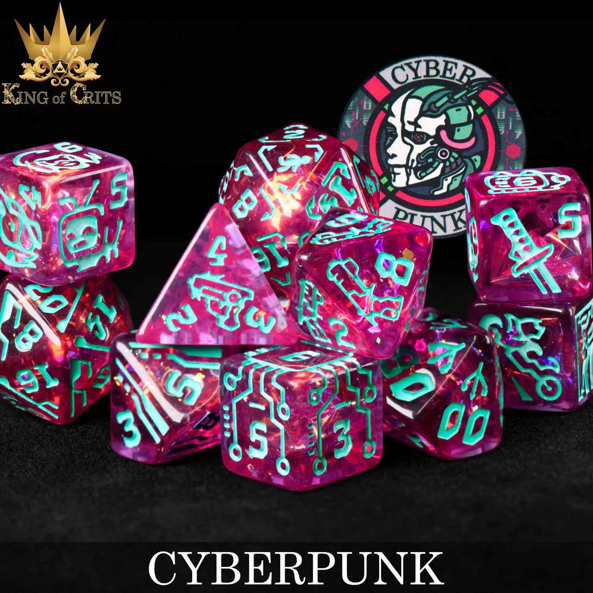 DND Dice 11 Dice Set: Cyberpunk | Dragon's Lair Comics and Fantasy Houston TX