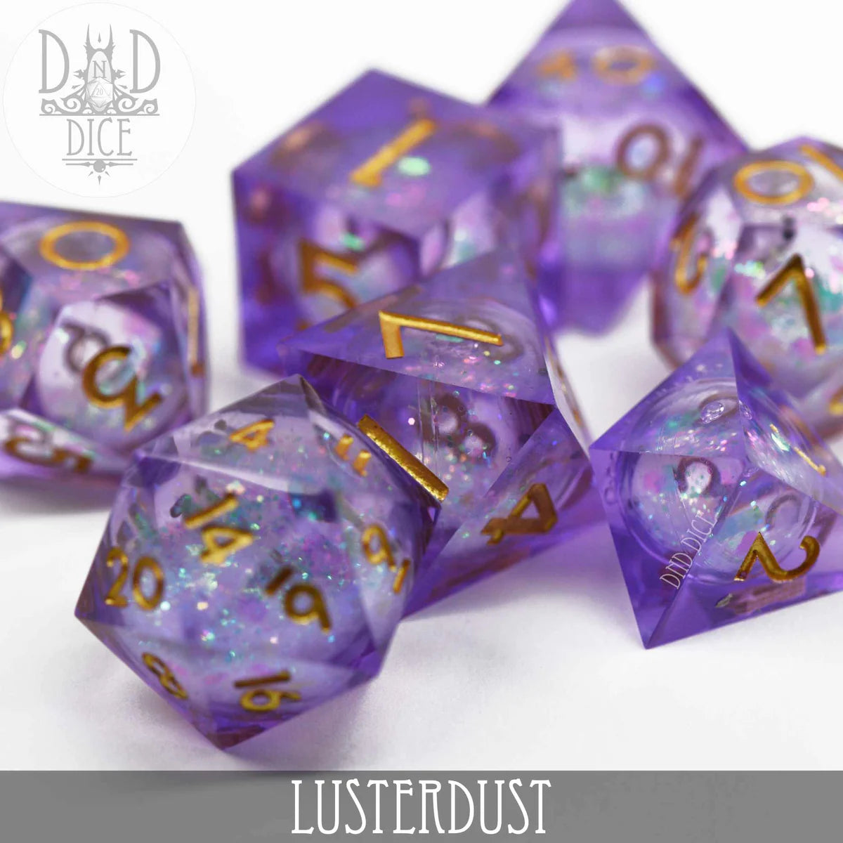 DND Dice Poly 7 Dice Set: Lusterdust (Liquid Core) | Dragon's Lair Comics and Fantasy Houston TX