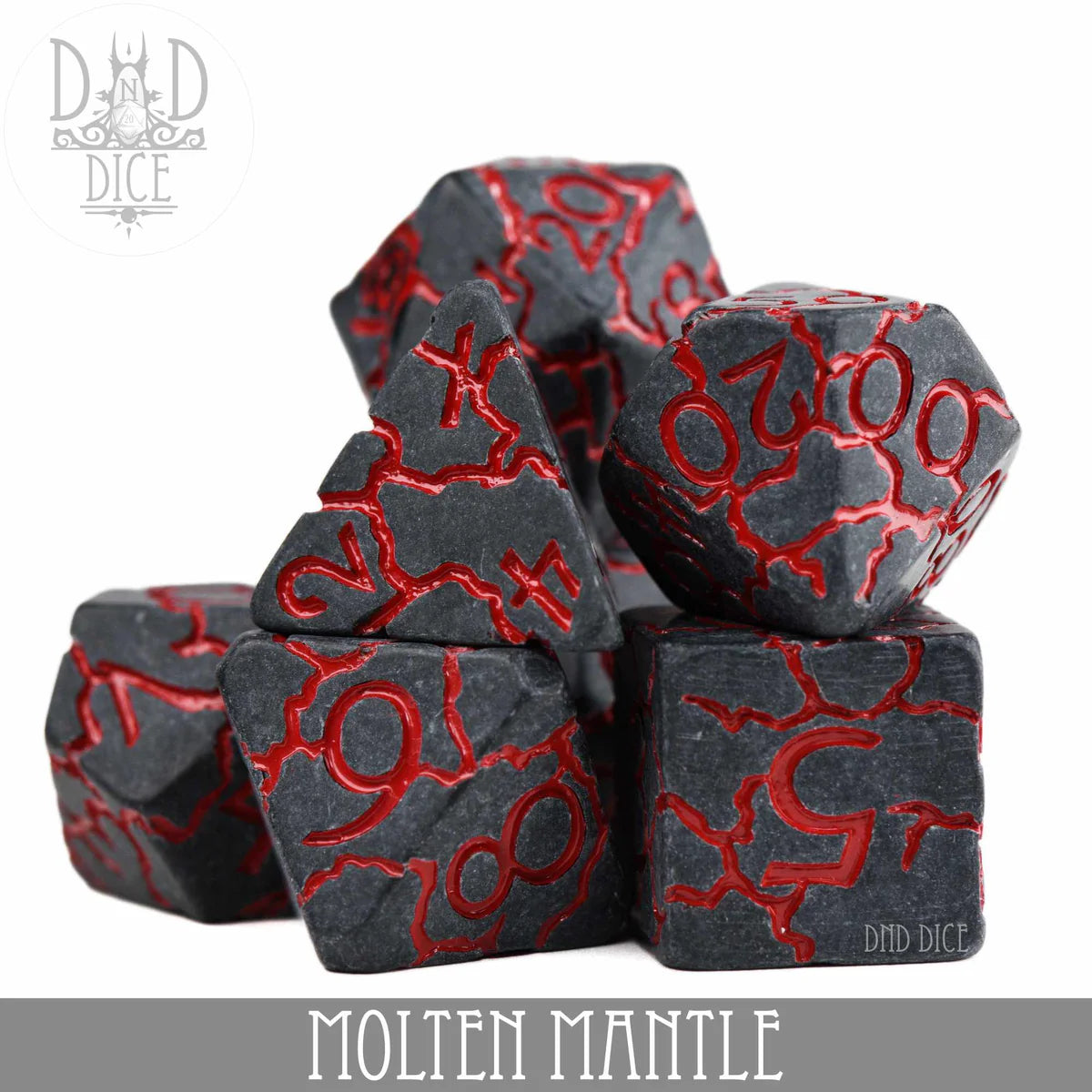 DND Dice 7 Dice Set: Molten Mantle | Dragon's Lair Comics and Fantasy Houston TX