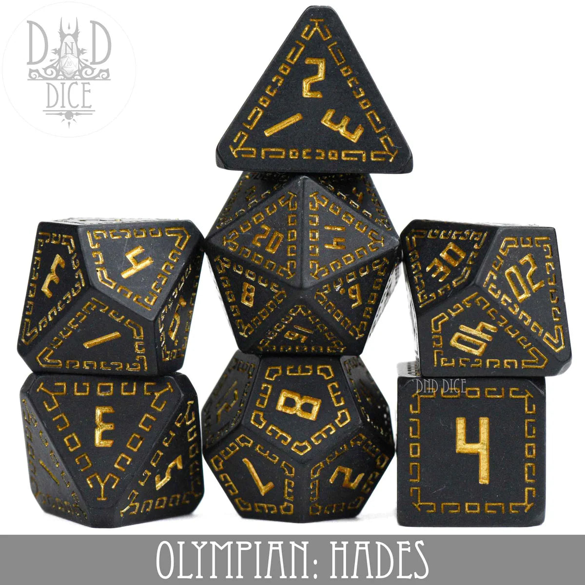 DND Dice Poly 7 Dice Set: Olympian - Hades | Dragon's Lair Comics and Fantasy Houston TX