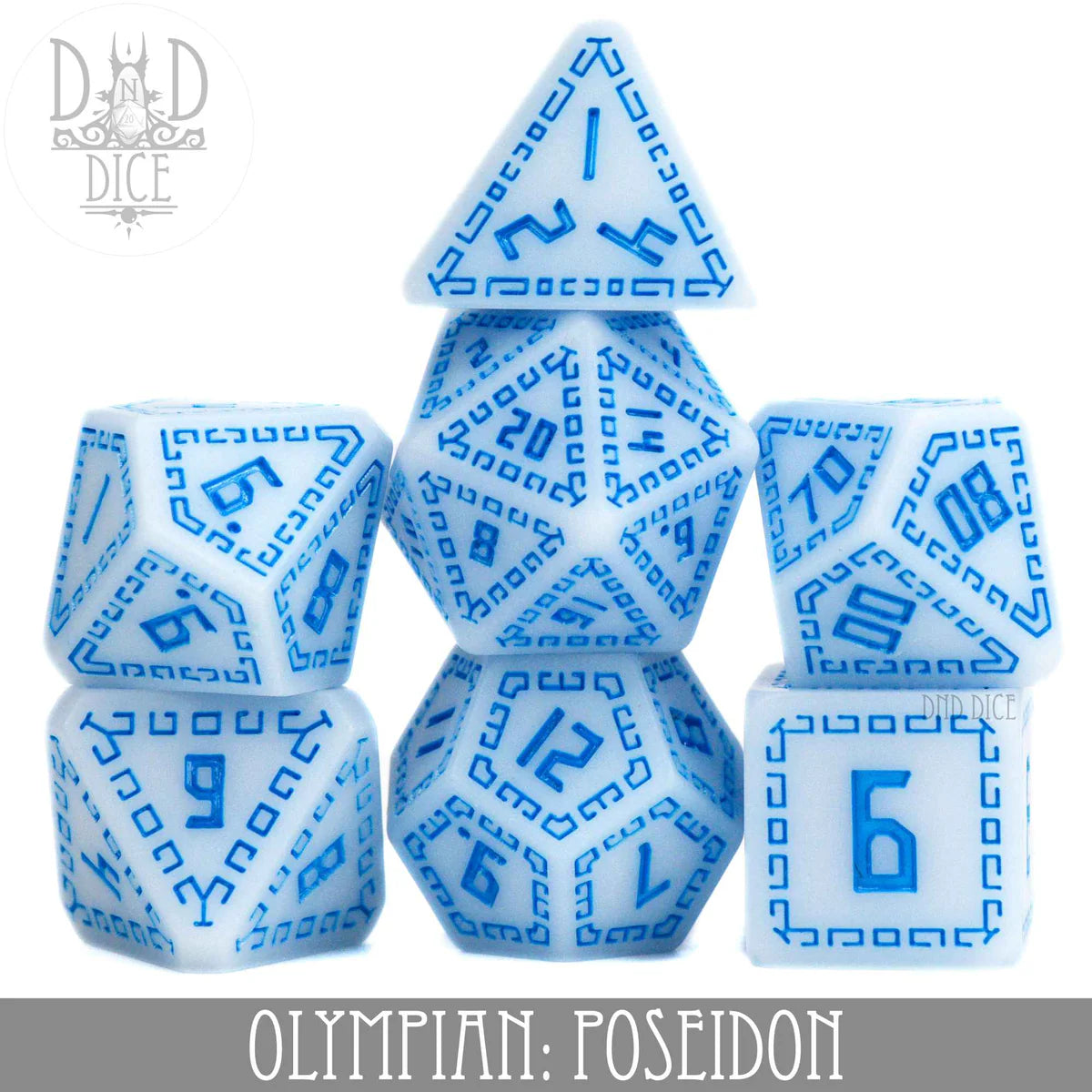 DND Dice Poly 7 Dice Set: Olympian - Poseidon | Dragon's Lair Comics and Fantasy Houston TX