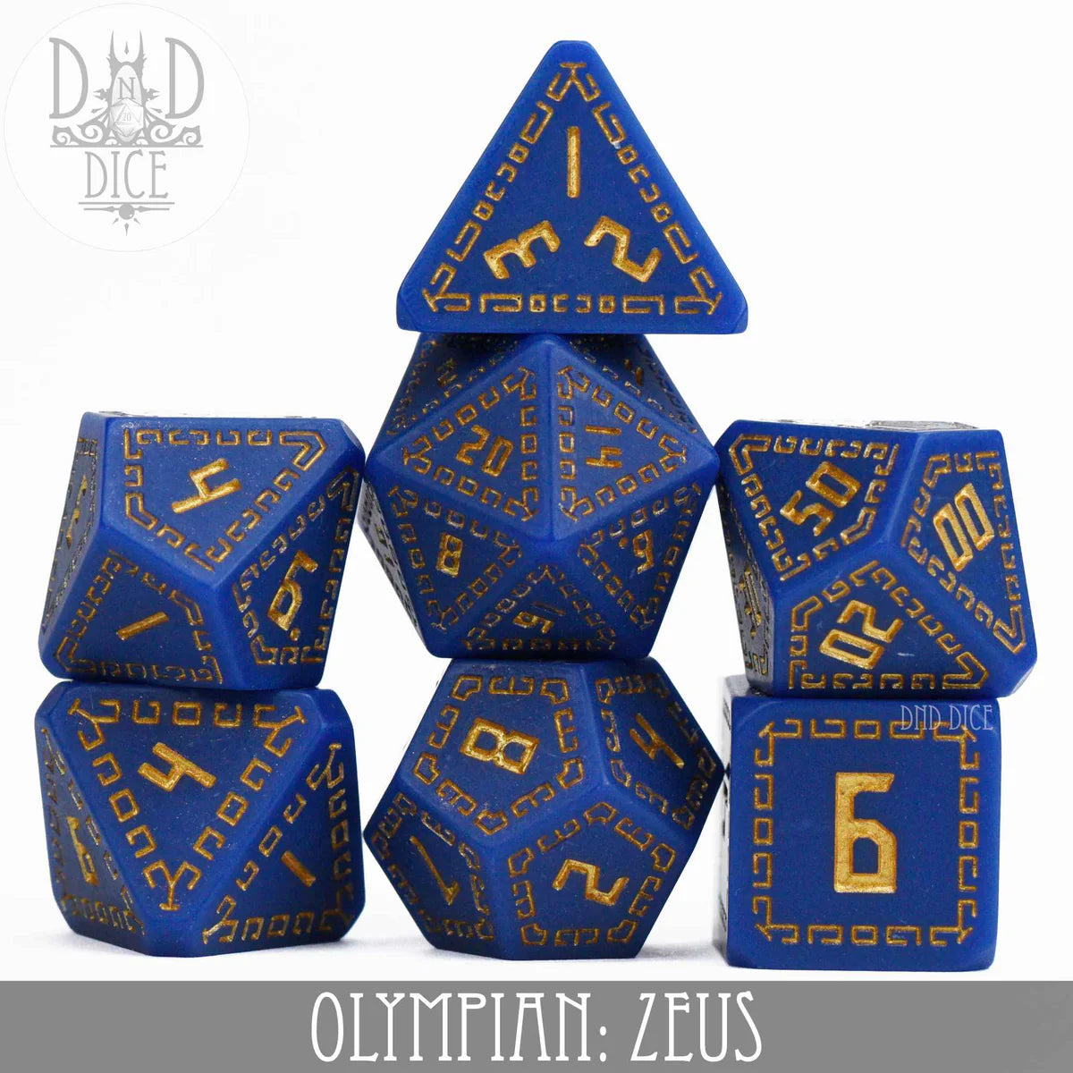 DND Dice Poly 7 Dice Set: Olympian - Zeus | Dragon's Lair Comics and Fantasy Houston TX