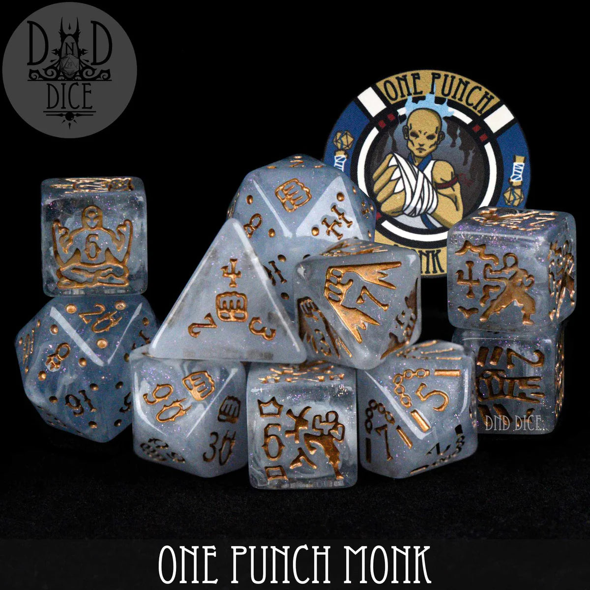 DND Dice 11 Dice Set: One Punch Monk | Dragon's Lair Comics and Fantasy Houston TX