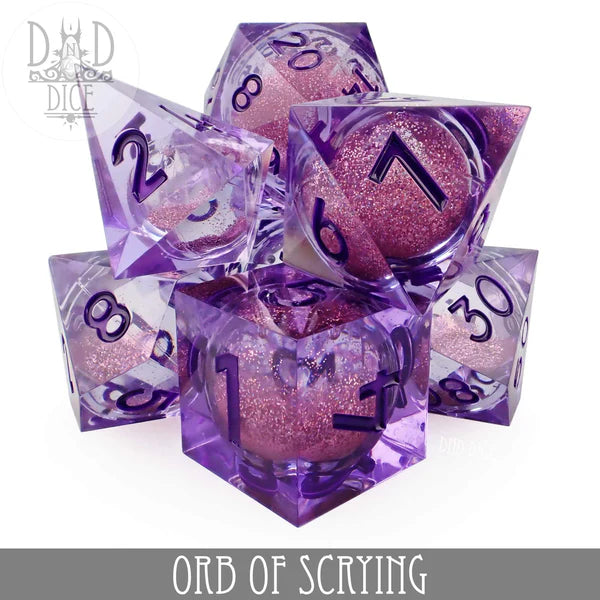 DND Dice Poly 7 Dice: Orb of Scrying (Liquid Core) | Dragon's Lair Comics and Fantasy Houston TX