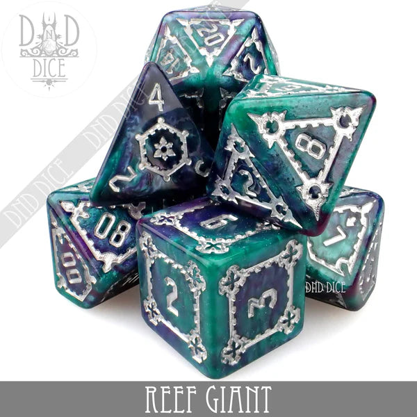 DO NOT USE DND Dice Poly 7 Oversized Dice: Reef Giant | Dragon's Lair Comics and Fantasy Houston TX