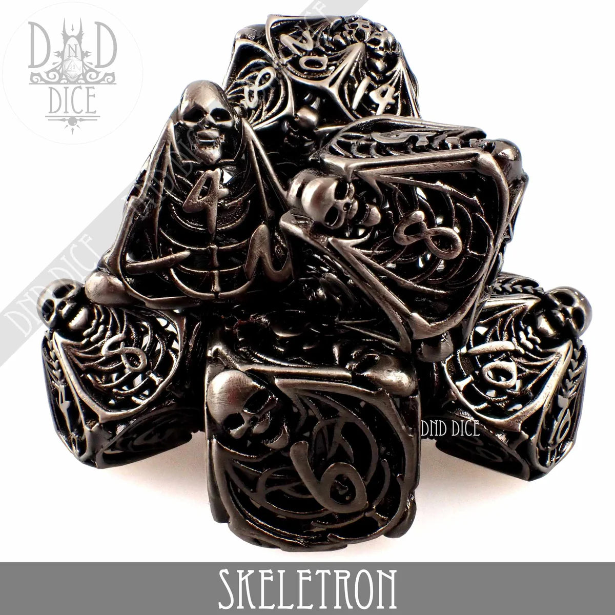 DND Dice Metal Set: Skeletron | Dragon's Lair Comics and Fantasy Houston TX