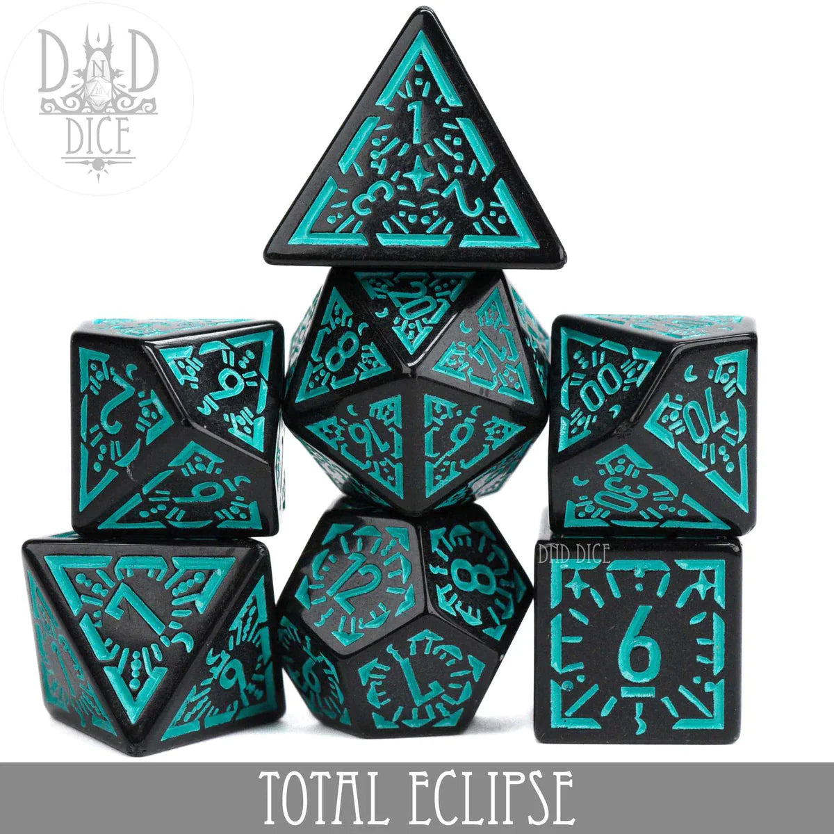 DND Dice 7 Dice Set: Total Eclipse | Dragon's Lair Comics and Fantasy Houston TX