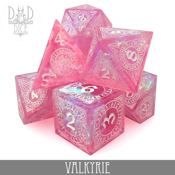 DND Dice Poly 7 Dice Set: Valkyrie (Handmade) | Dragon's Lair Comics and Fantasy Houston TX