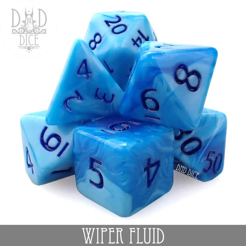 DND Dice Poly 7 Dice Set: Wiper Fluid | Dragon's Lair Comics and Fantasy Houston TX