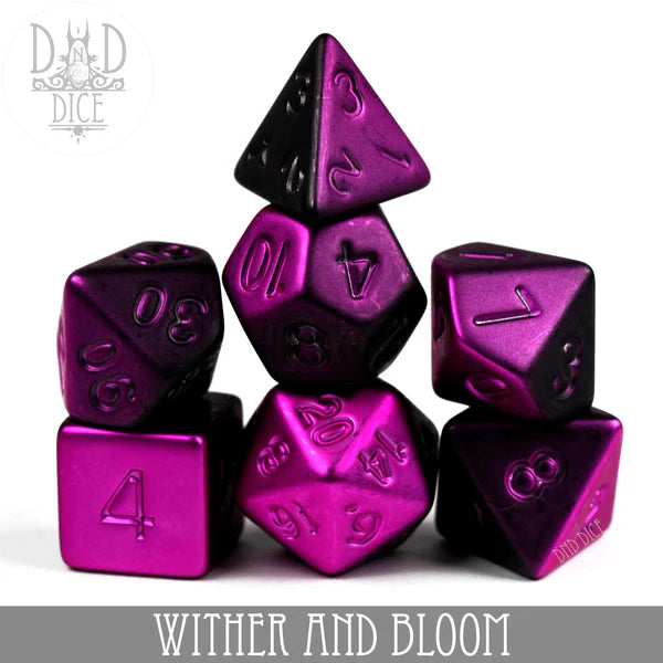 DND Dice Poly 7 Dice Set: Wither and Bloom | Dragon's Lair Comics and Fantasy Houston TX